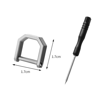 KOU001 Mini Titanium Carabiner Keychain – D-Ring Quick-Release Multi-Tool Key Ring