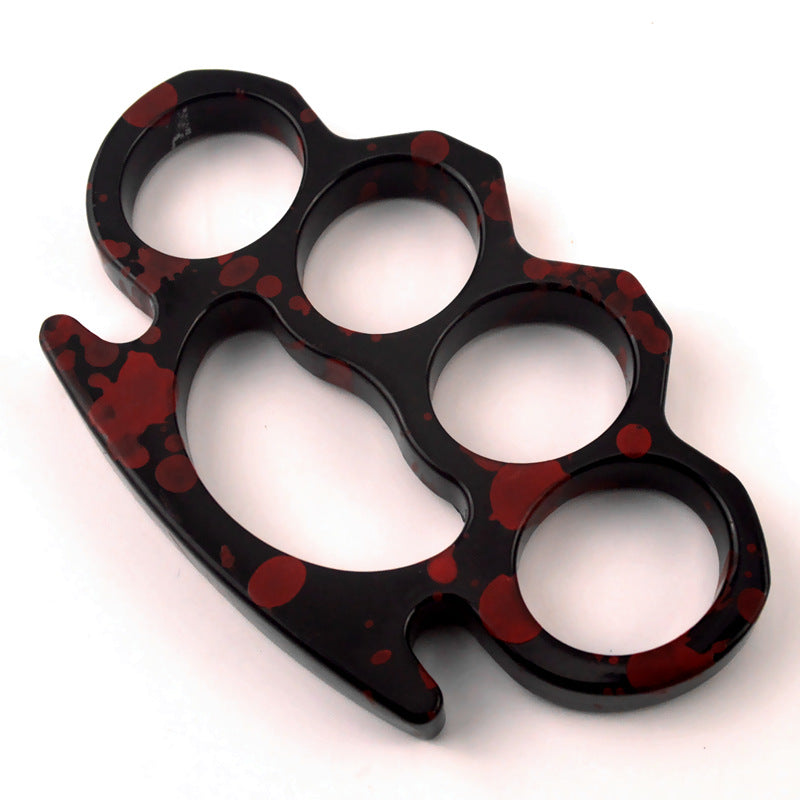 Fleck-brass Knuckle Duster Four-finger Ring EDC Tools