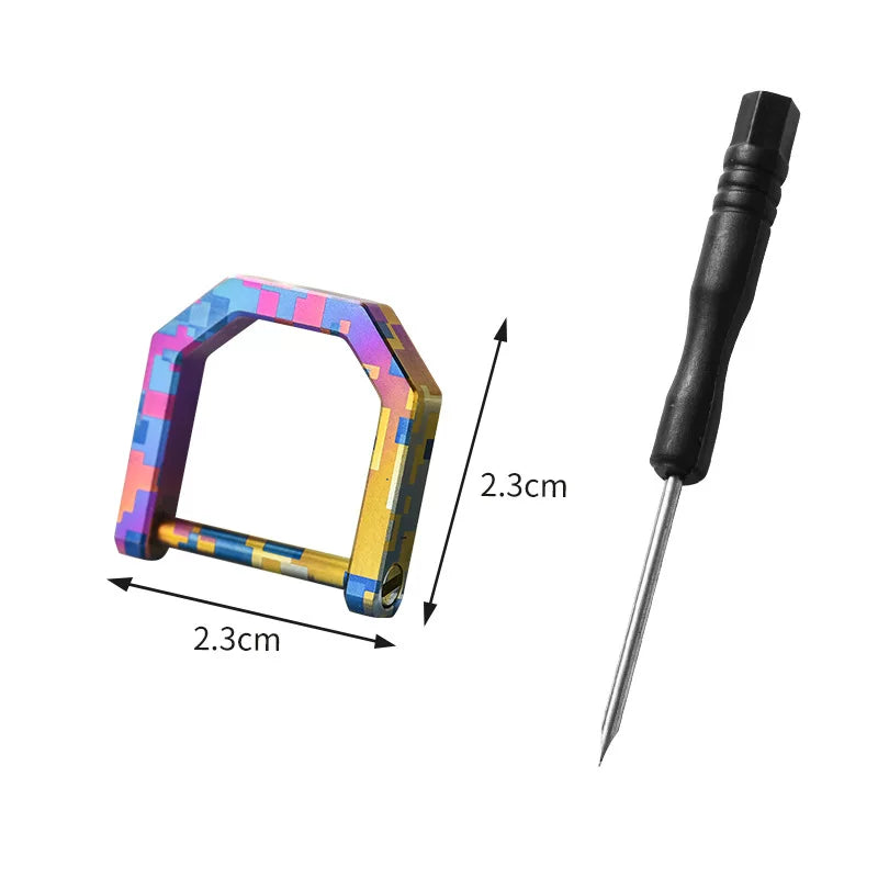 KOU001 Mini Titanium Carabiner Keychain – D-Ring Quick-Release Multi-Tool Key Ring