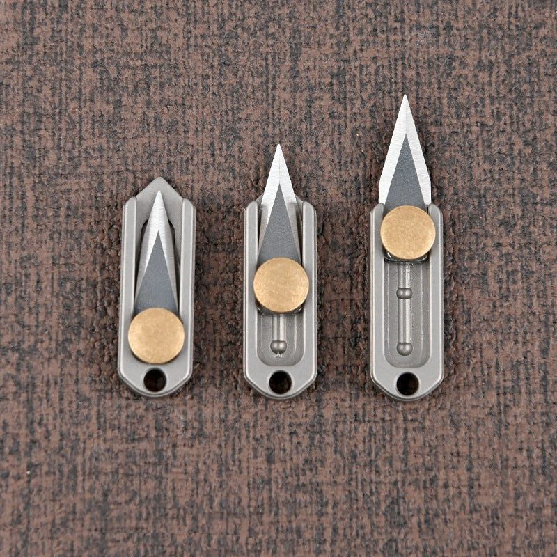 Titan Brass Slide Mini Utility Knife EDC
