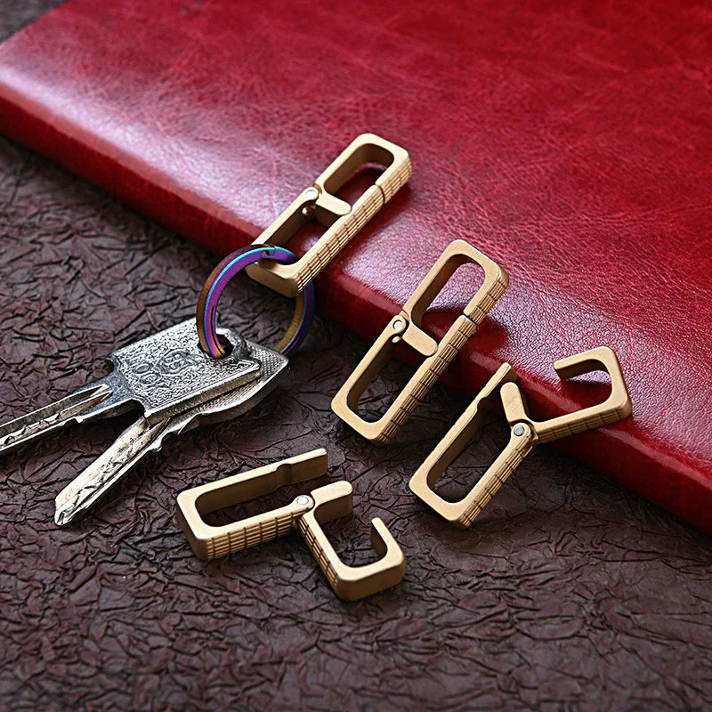High Quality Brass Key Clip Quick Latch Keychain