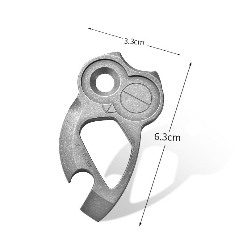 OwlPry Multi-Tool Bottle Opener Crowbar Pendant EDC