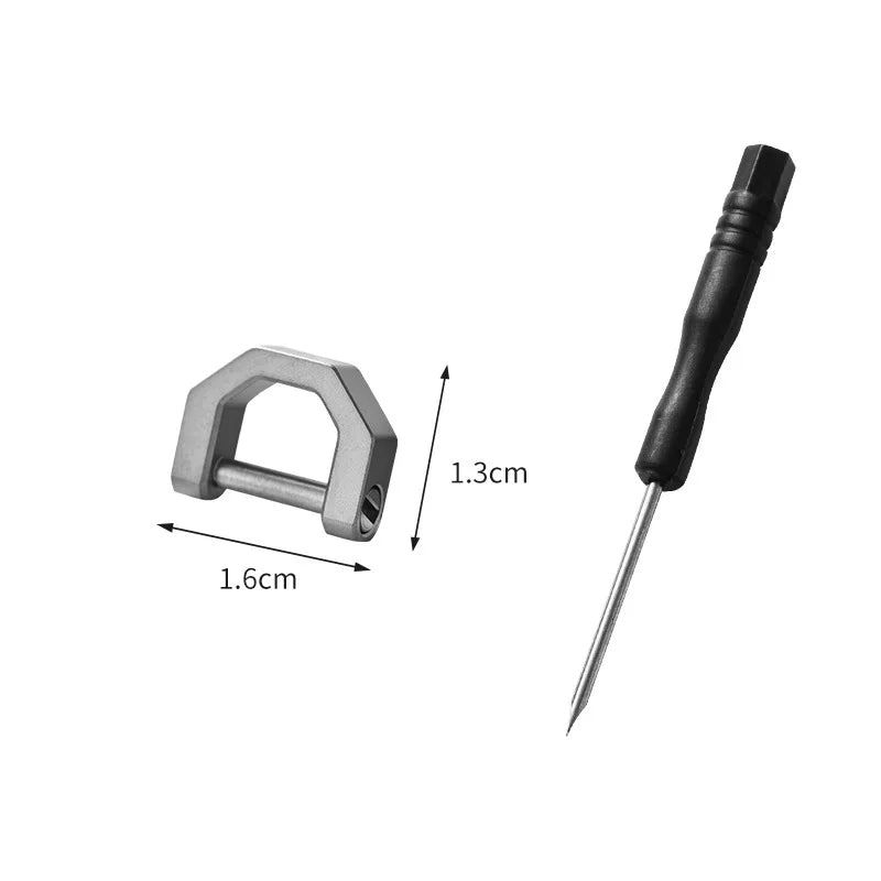 KOU001 Mini Titanium Carabiner Keychain – D-Ring Quick-Release Multi-Tool Key Ring