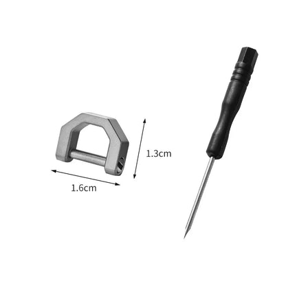 KOU001 Mini Titanium Carabiner Keychain – D-Ring Quick-Release Multi-Tool Key Ring