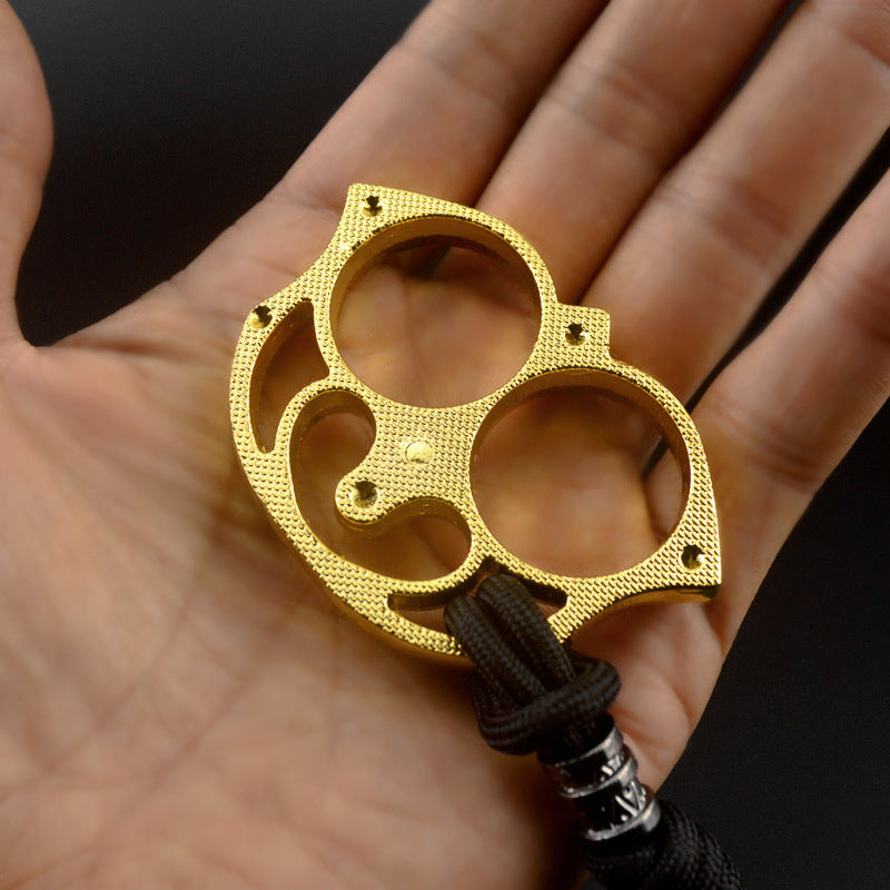 Sloth-brass Knuckle Duster Two Finger Knuckles Keychain