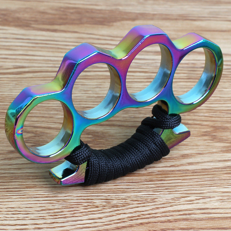 Dazzle Colorful-Thickened Brass Knuckle Duster Self Defense EDC