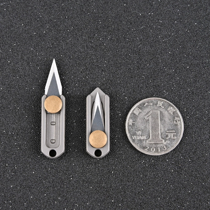 Titan Brass Slide Mini Utility Knife EDC