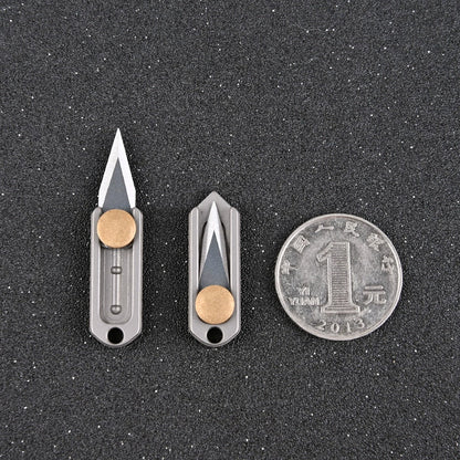 Titan Brass Slide Mini Utility Knife EDC