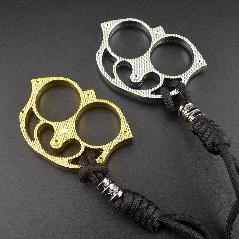 Sloth-brass Knuckle Duster Two Finger Knuckles Keychain