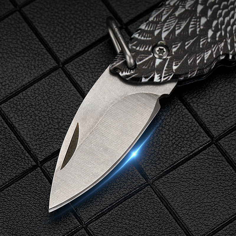 Portable Falcon Folding Knife Keychain Knives Pendant EDC Tools