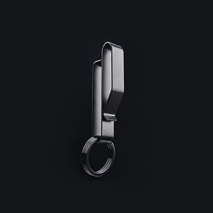 High Fashion Black Steel BeltClip Keychain for Men