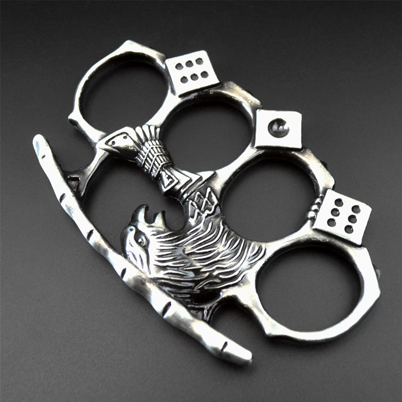 Stock God-brass Knuckle Duster Self-protection Finger Spiked EDC