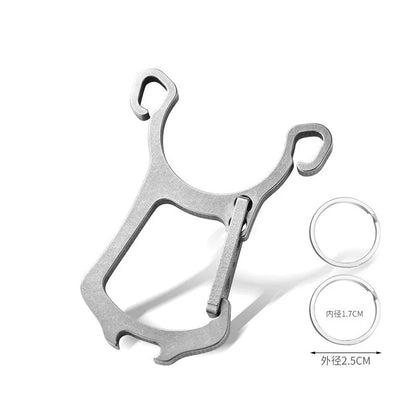 Titanium Multi-Function Keychain – EDC Key Ring, Belt Clip & Outdoor Pocket Tool