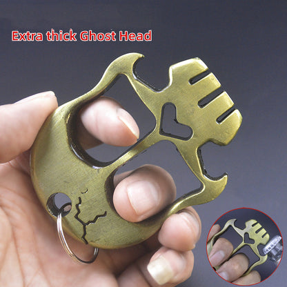 Mask-Thickened and Weighted Brass Knuckle Duster Bottle Opener