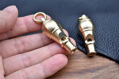 Brass High-Pitch Survival Whistle EDC