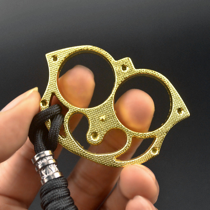 Sloth-brass Knuckle Duster Two Finger Knuckles Keychain