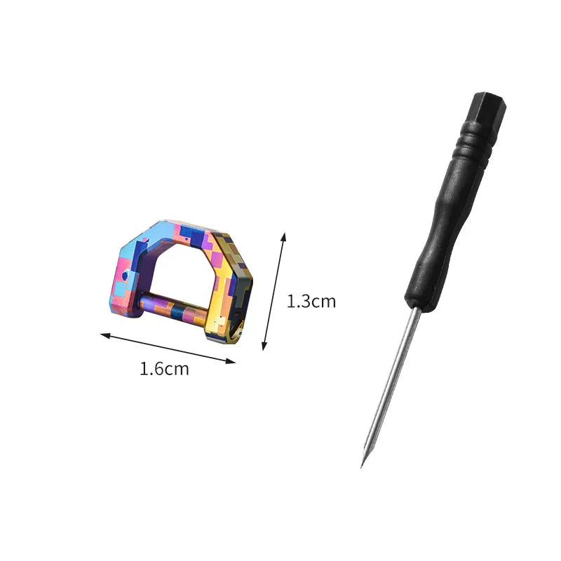 KOU001 Mini Titanium Carabiner Keychain – D-Ring Quick-Release Multi-Tool Key Ring