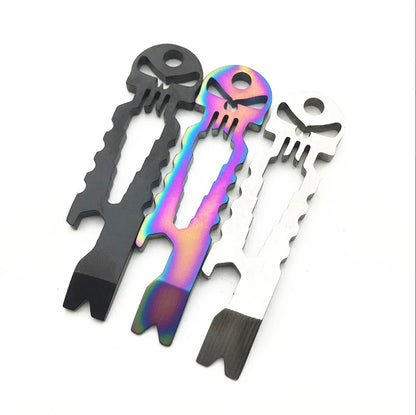 Skull Crowbar Hex Wrench Bottle Opener Multi-Tool Stainless Steel EDC