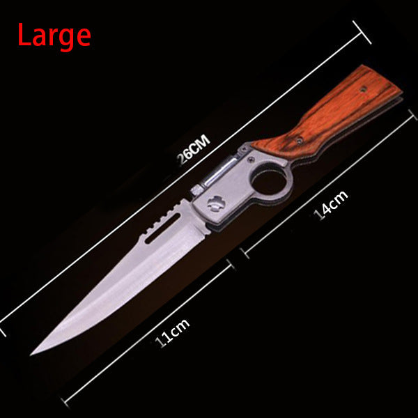 AK47 Style Wood Textured Folding Knife Pocket Knives