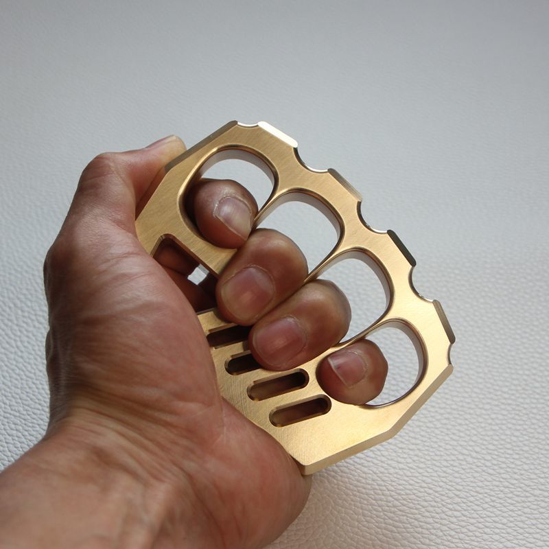 Thickened Solid Brass Knuckle Duster Safety-defend EDC