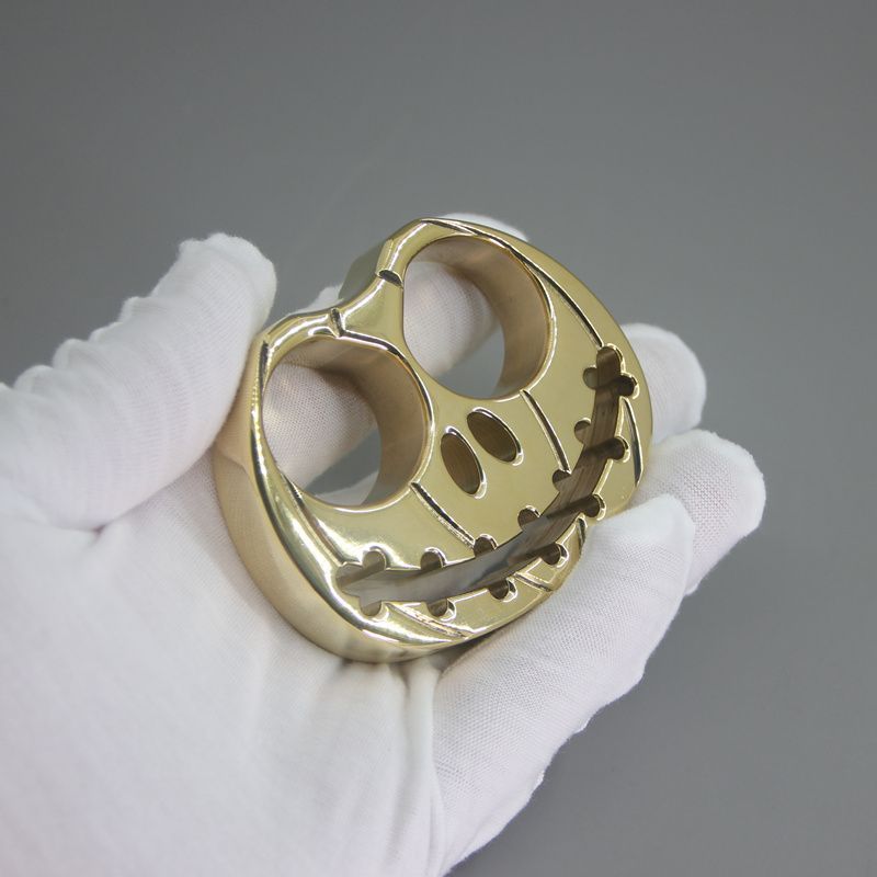 Pumpkin- Brass Knuckle Duster Safety-defend Pendant EDC