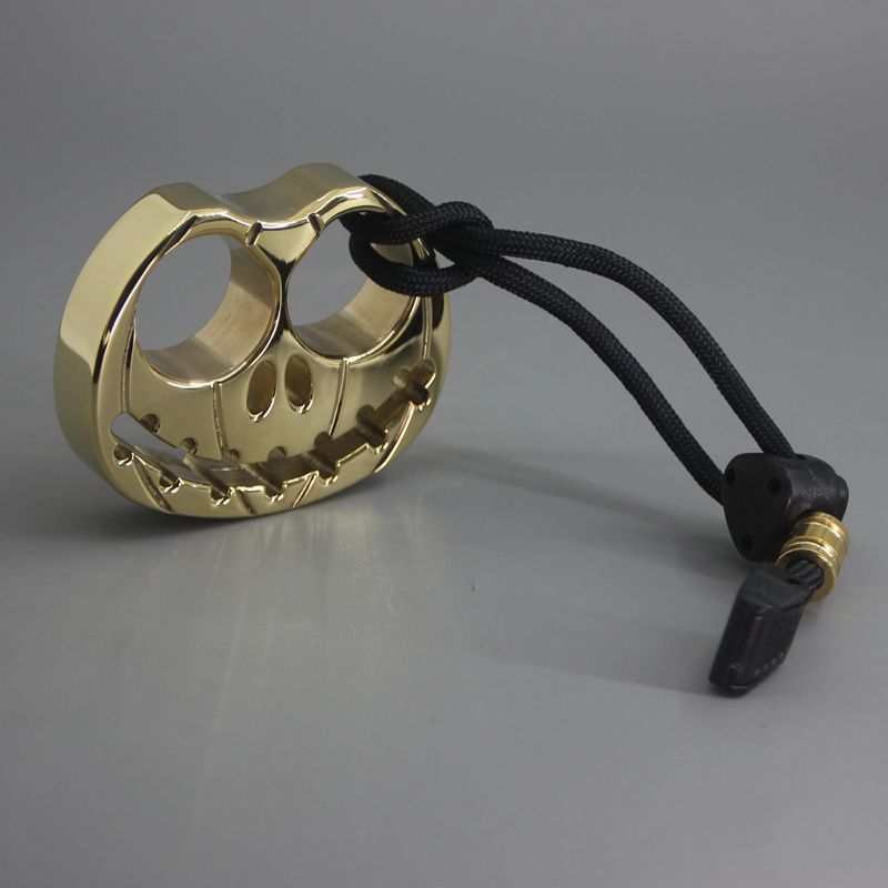 Pumpkin- Brass Knuckle Duster Safety-defend Pendant EDC