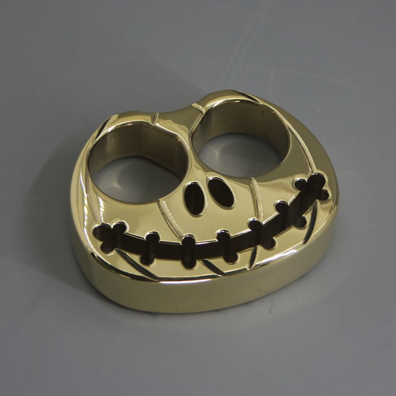 Pumpkin- Brass Knuckle Duster Safety-defend Pendant EDC