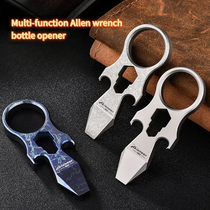 Titanium Alloy Hexagonal Wrench Bottle Opener Knuckle