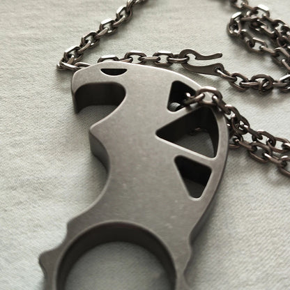 Titanium Alloy Bottle Opener Chain Pendant Single Finger Buckle