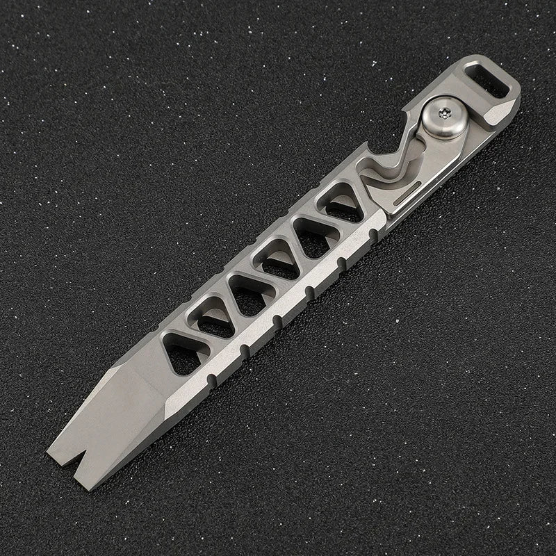 Multi-functional Titanium Alloy Crowbar Bottle Opener Rope Knife