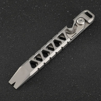 Multi-functional Titanium Alloy Crowbar Bottle Opener Rope Knife