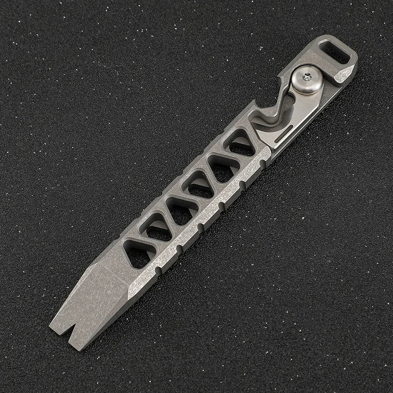 Multi-functional Titanium Alloy Crowbar Bottle Opener Rope Knife