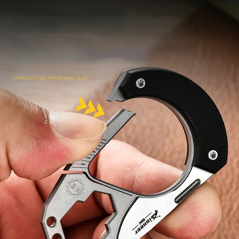 Titanium Alloy Wrench Key Chain Tungsten Steel Head Knuckle EDC