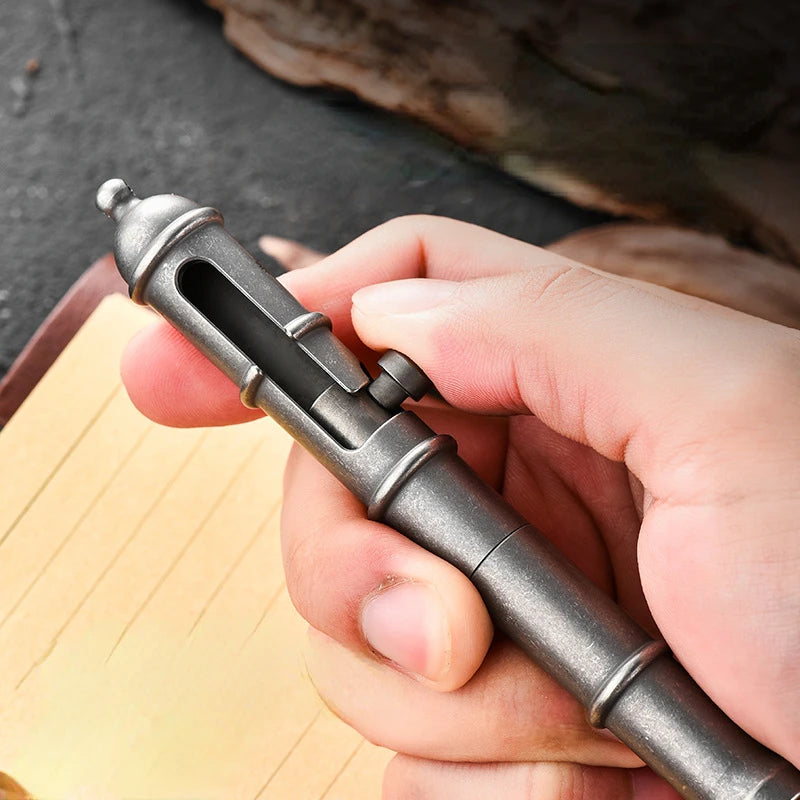 Titanium Tactical Pen Retro Play Small Object Pendant EDC