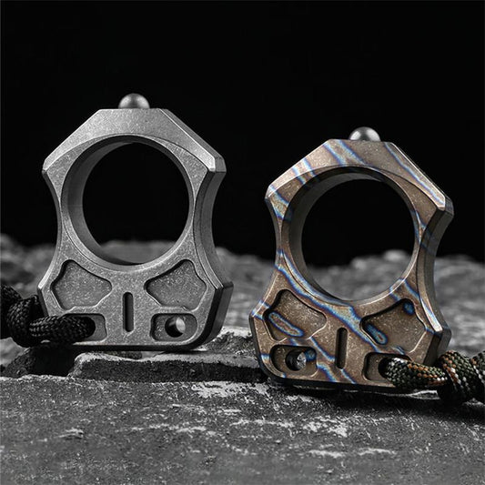 Bean- Single Finger Titanium Knuckle Duster Defense EDC