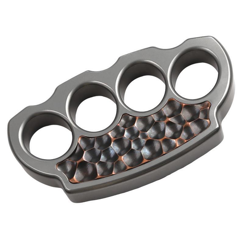 Purple Copper Patch Titanium Alloy Knuckle Duster EDC