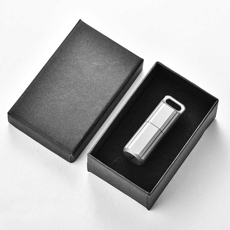 Titanium Waterproof Sealed Compartment Pillbox Lighter