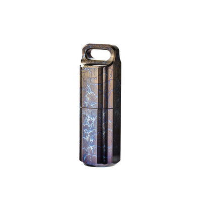 Titanium Waterproof Sealed Compartment Pillbox Lighter