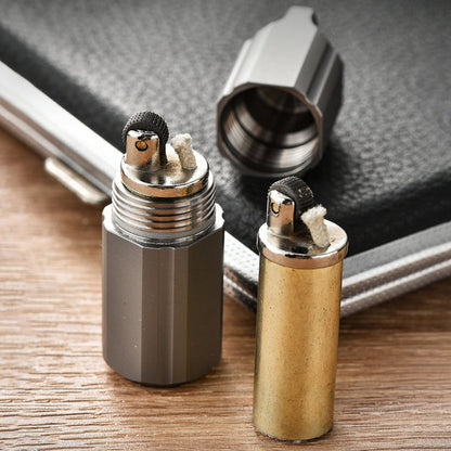 Titanium Waterproof Sealed Compartment Pillbox Lighter