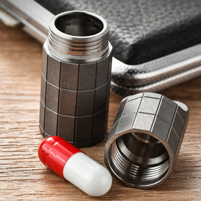 Titanium Waterproof Sealed Compartment Pillbox Lighter