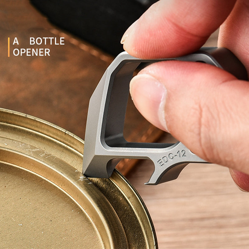 TC4 Titanium Knuckle Duster Bottle Opener Pendant EDC