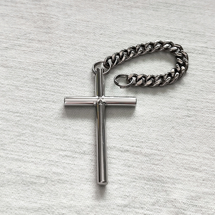 Crucifix Titanium Chain Pendant 304 Steel Toothpick EDC Tool