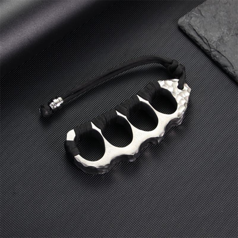 Pea- TC4 Titanium Knuckle Duster Outdoor Safety Protection