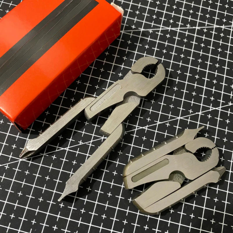 Stainless Steel Folding Pliers Screwdriver Keychain Pendant