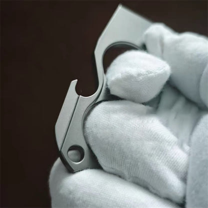 TC4 Titanium Mini Two Finger Knuckles Crowbar Bottle Opener EDC