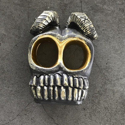 Fashion Skull Knuckle Duster – Ram Horn Decorative EDC Accessory
