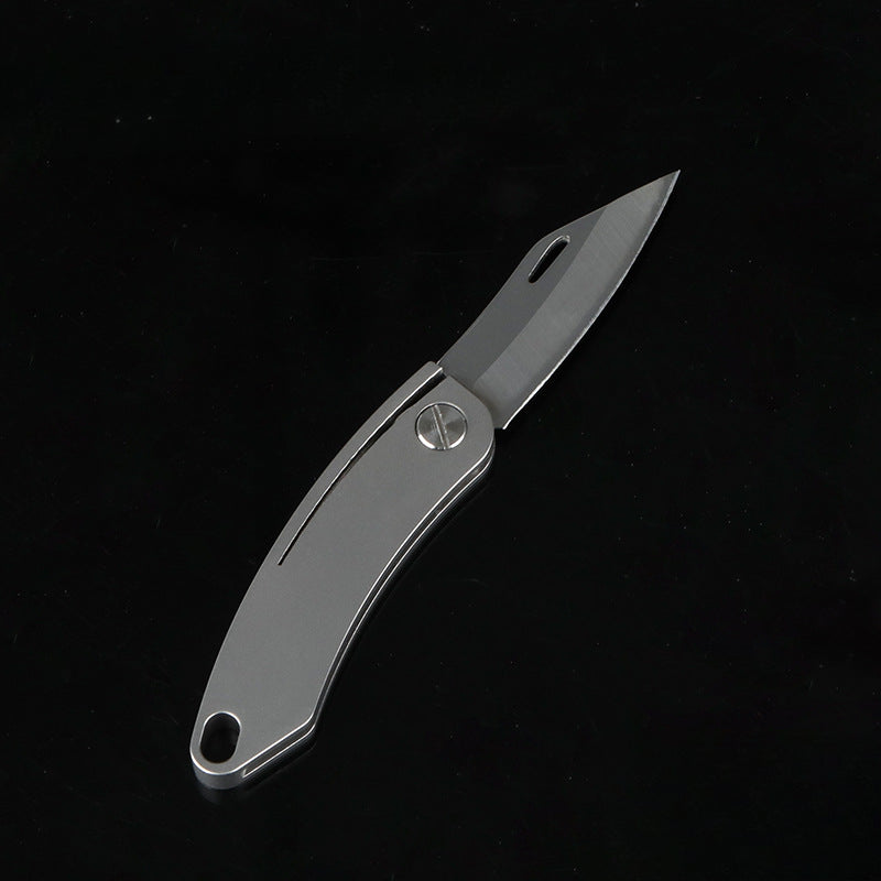 Titanium Mini Finger A Folding Knife Key Ring Type  EDC