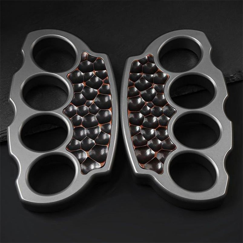 Purple Copper Patch Titanium Knuckle Duster - Solid