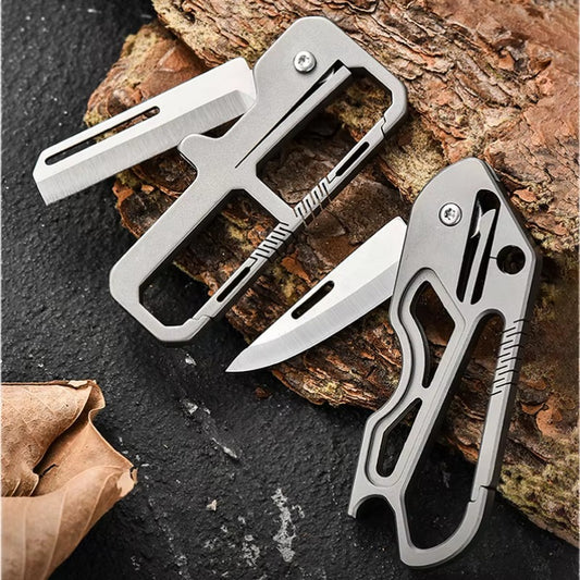 Titanium Alloy Key Chain Protective Metal Key Chain Knife EDC