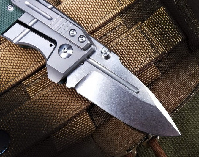 BM755 Small Folding Outdoor Titanium Alloy Green G10 Tool